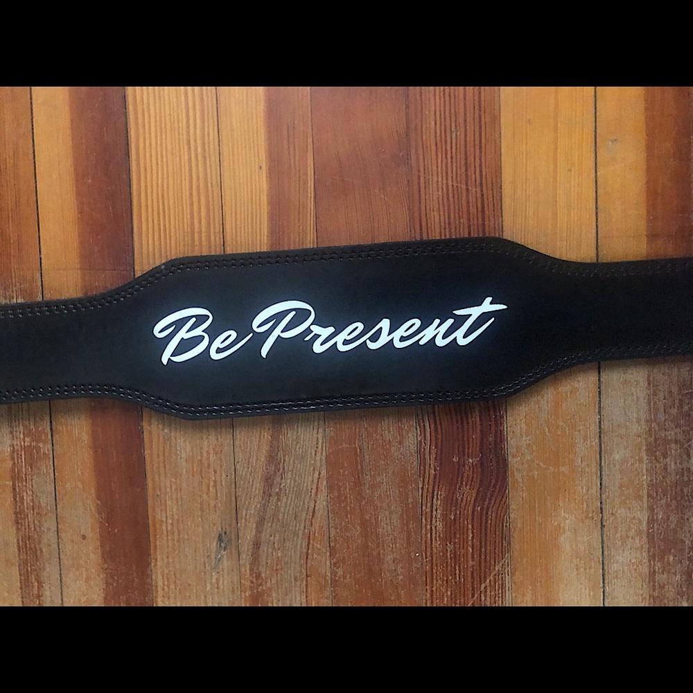 Black custom aesthreadics weight belt small